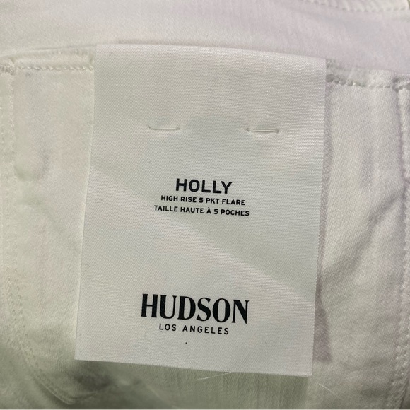 Hudson White Holly Flare Jeans - Picture 3 of 8